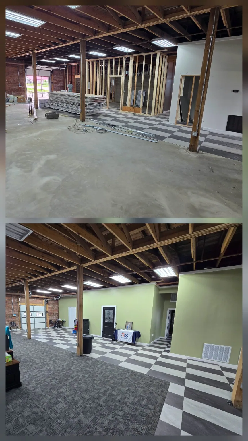 Commercial office renovation progress