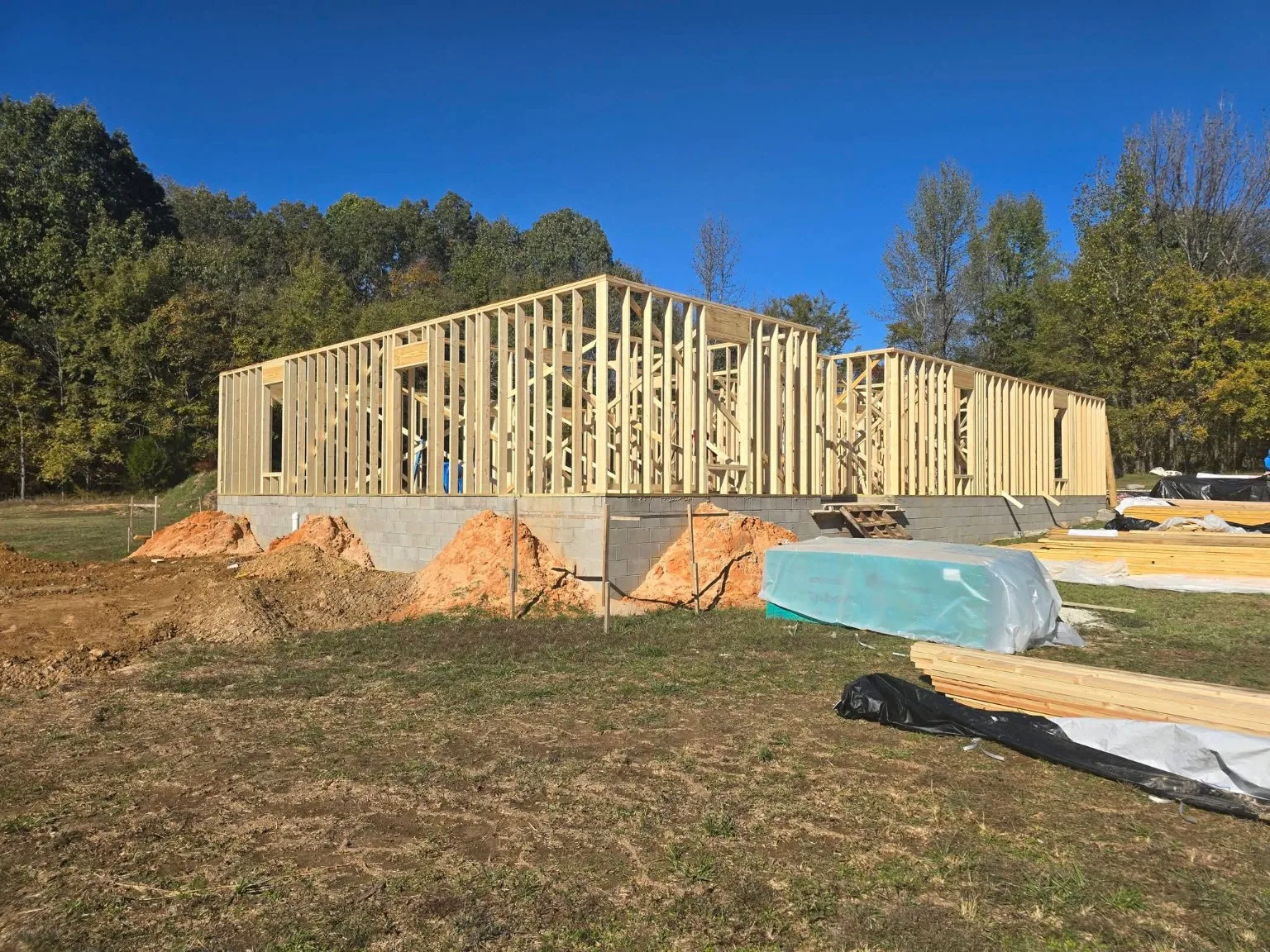 House framing early stage