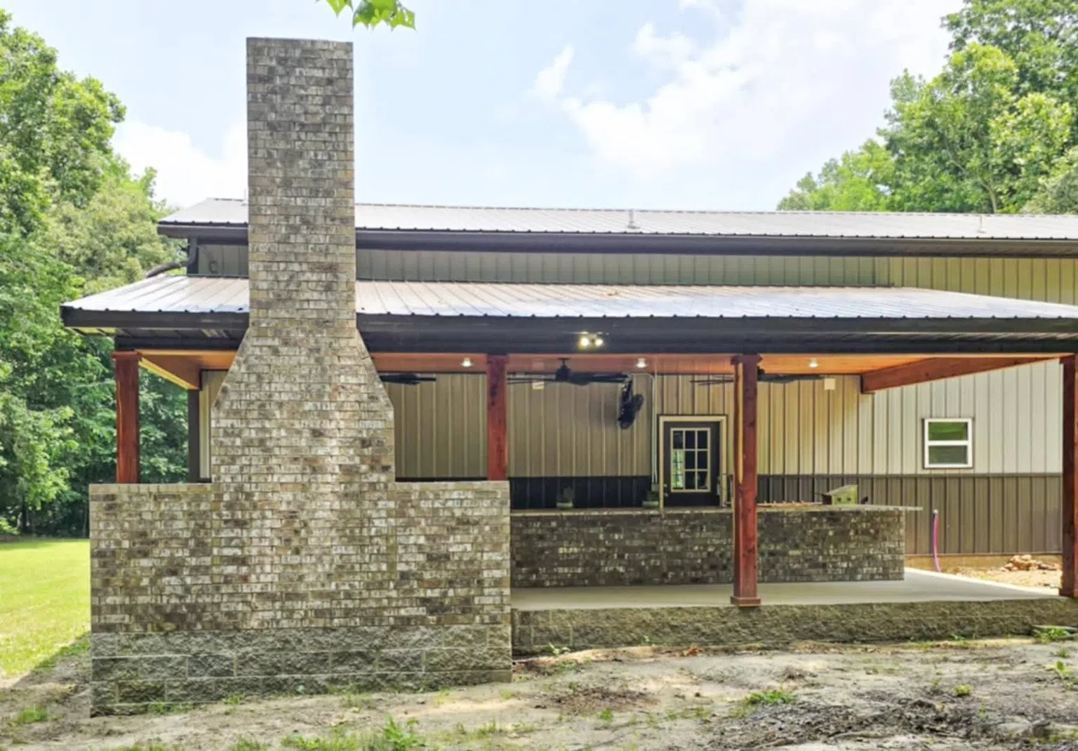 Large covered outdoor patio exterior